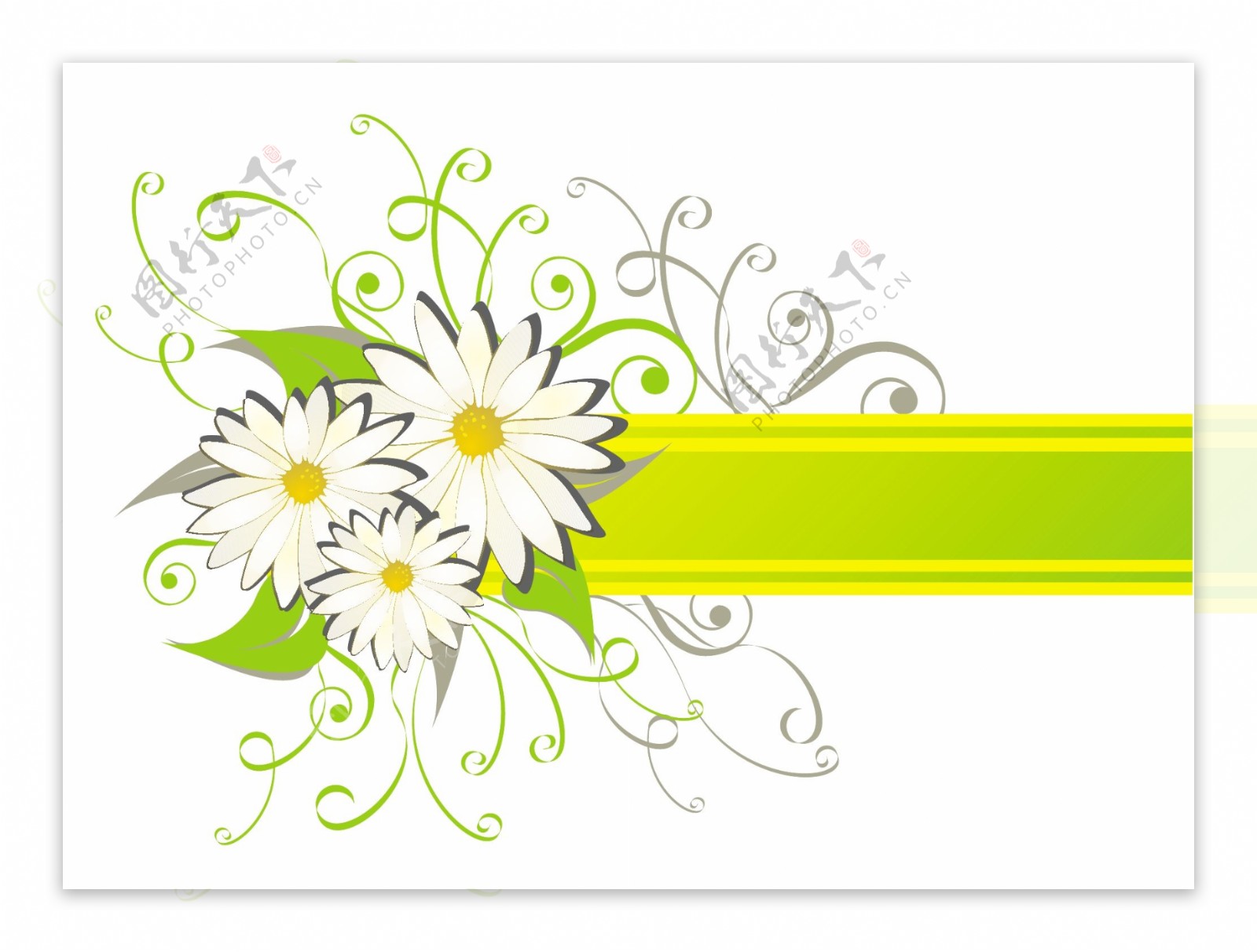 印花矢量图优雅植物菊花色彩黄色免费素材
