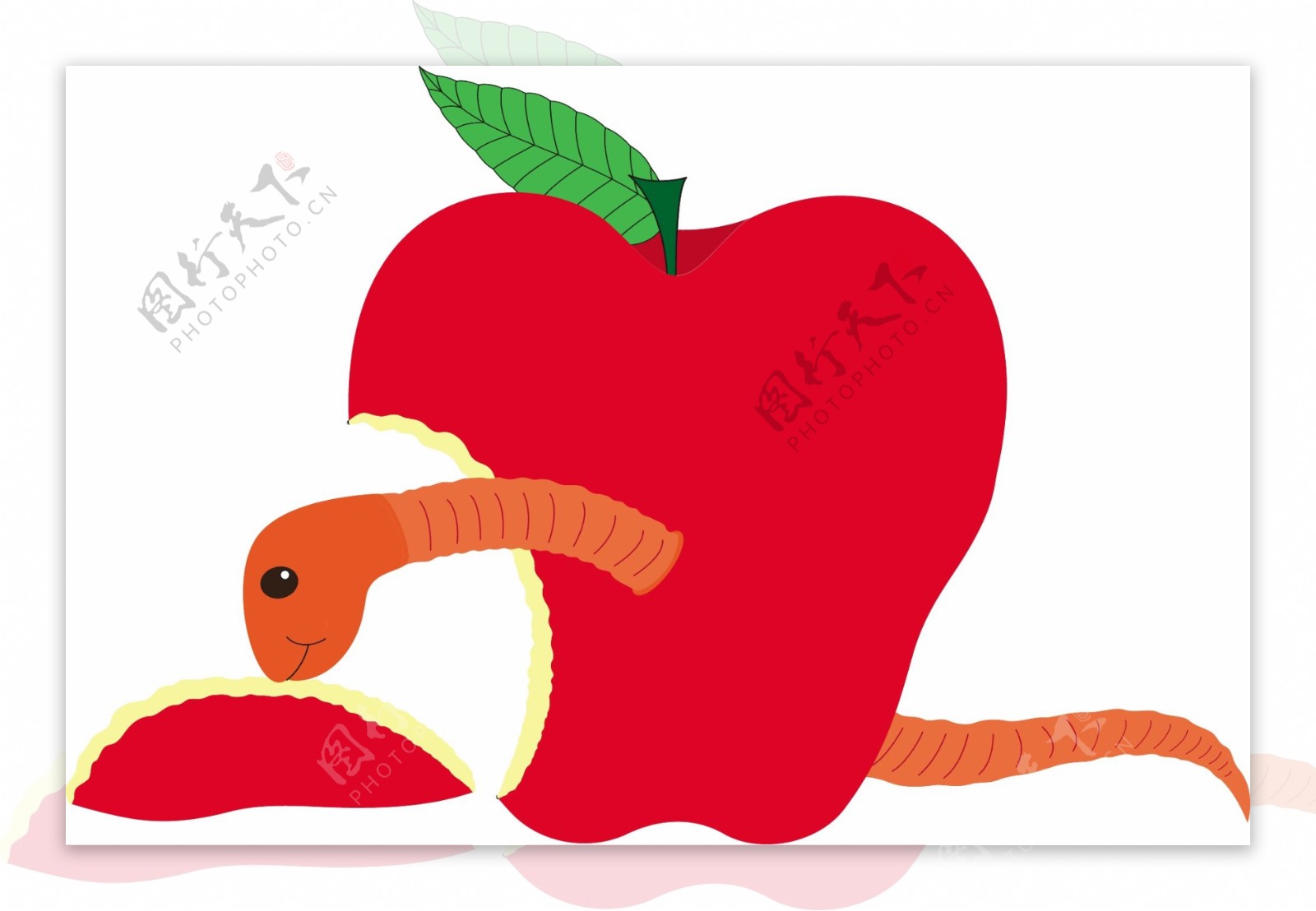 水果吃虫子的苹果