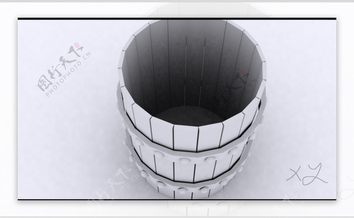 3d木桶模型源文件图片