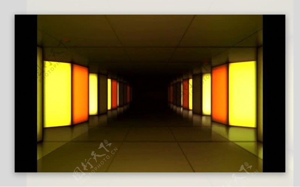 无限延伸走廊光效视频图片