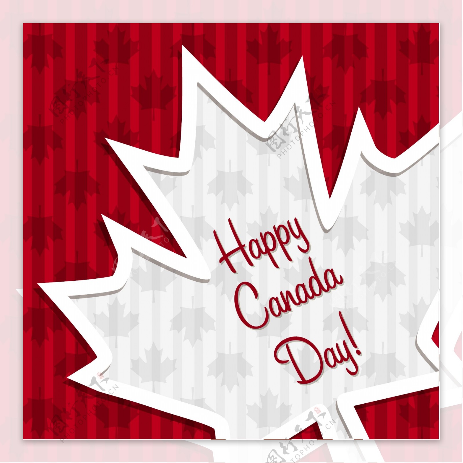 加拿大国庆日快乐标签卡矢量格式