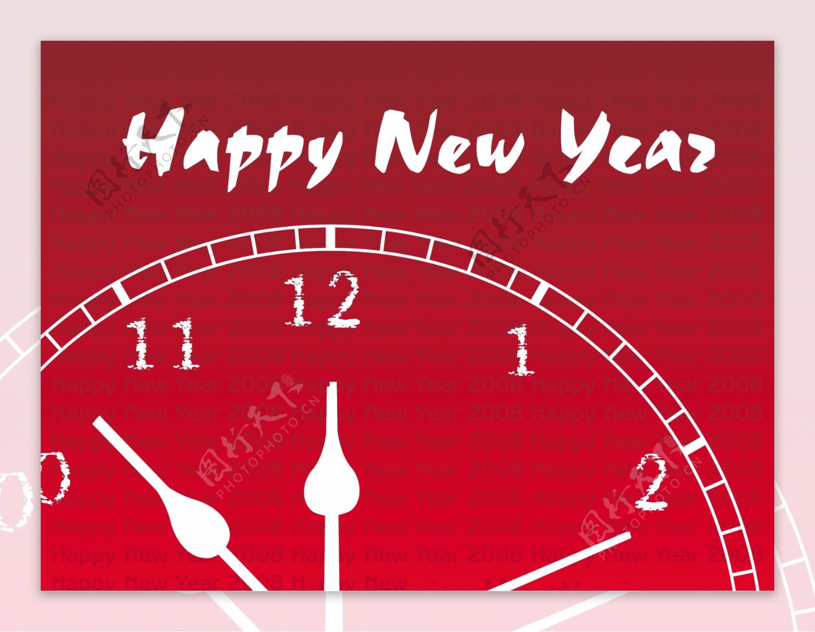 新年的钟的插图