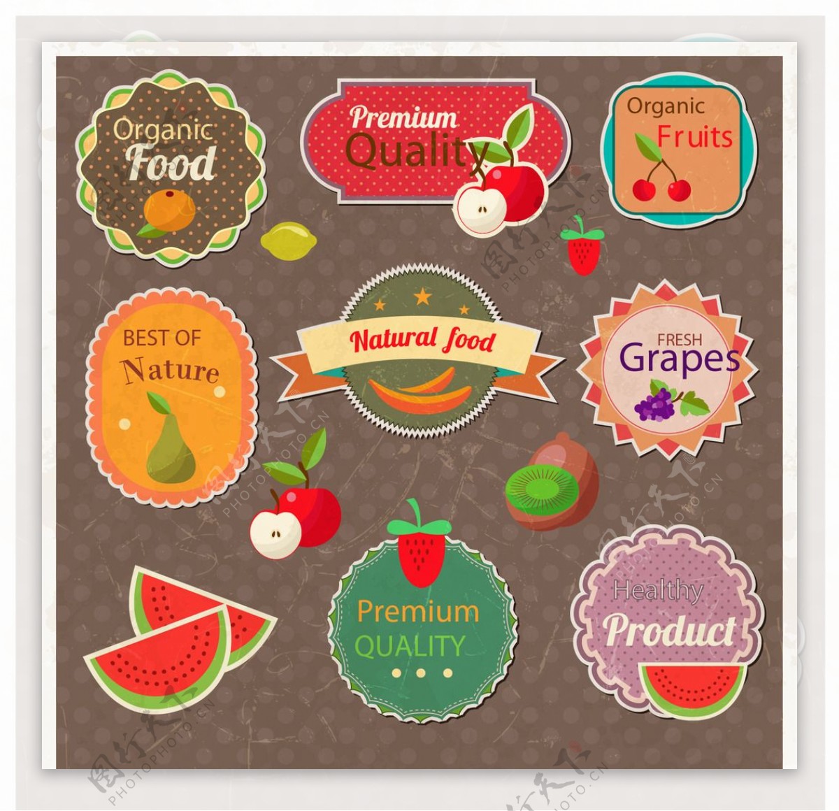 蔬菜水果标签图片