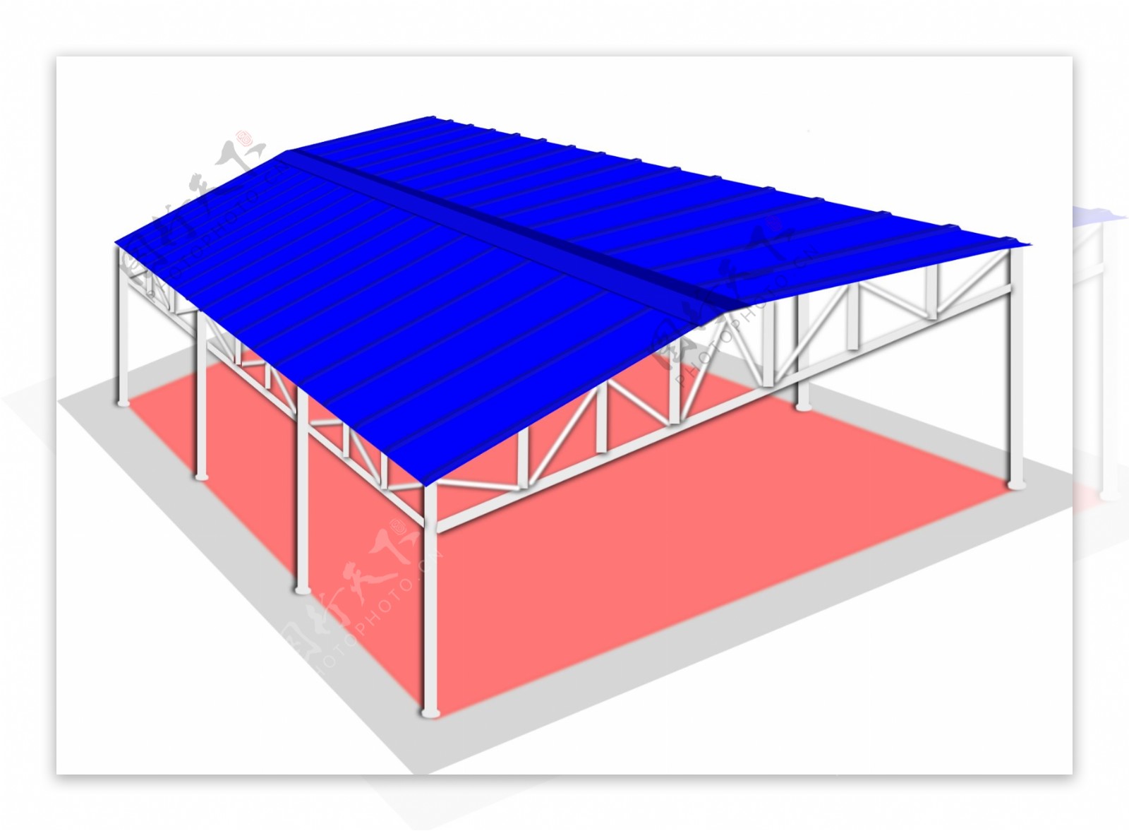彩钢板料棚 料仓雨棚遮雨棚 临时仓库 钢结构棚弧形大棚移动钢棚-阿里巴巴