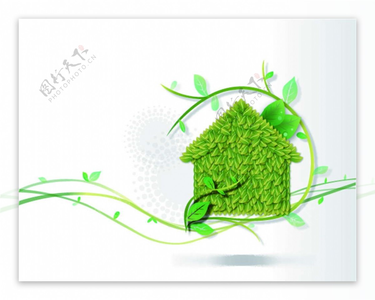 绿色房屋图片