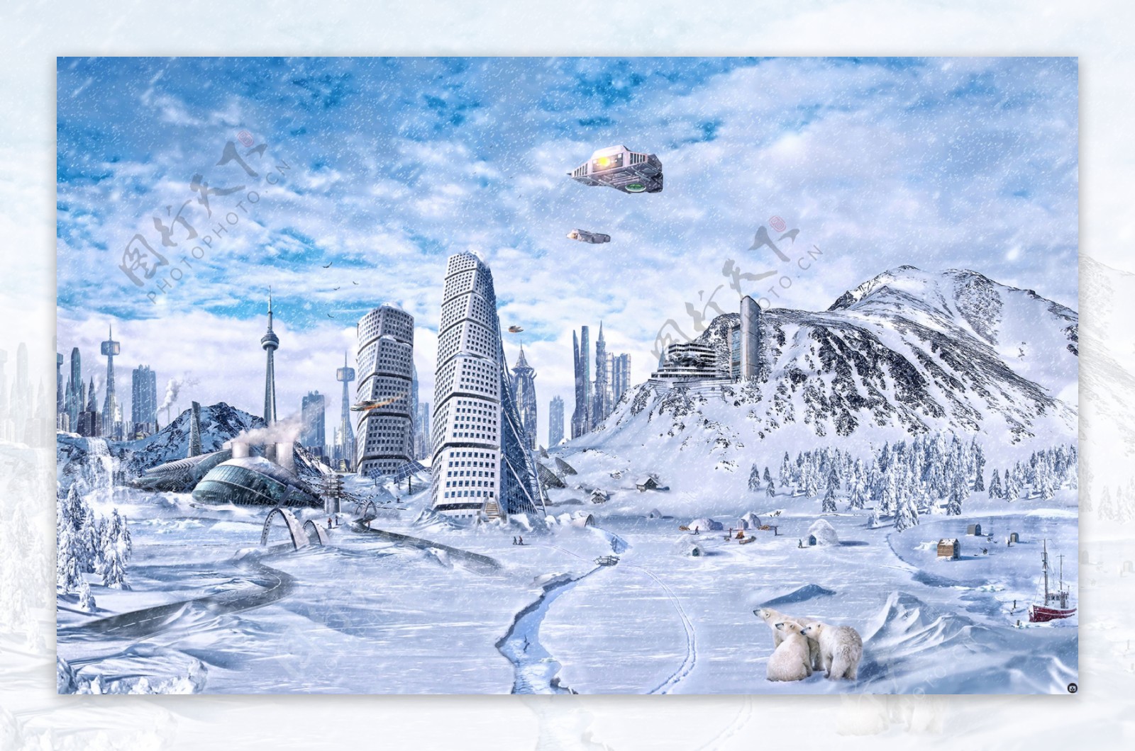 未来雪城图片