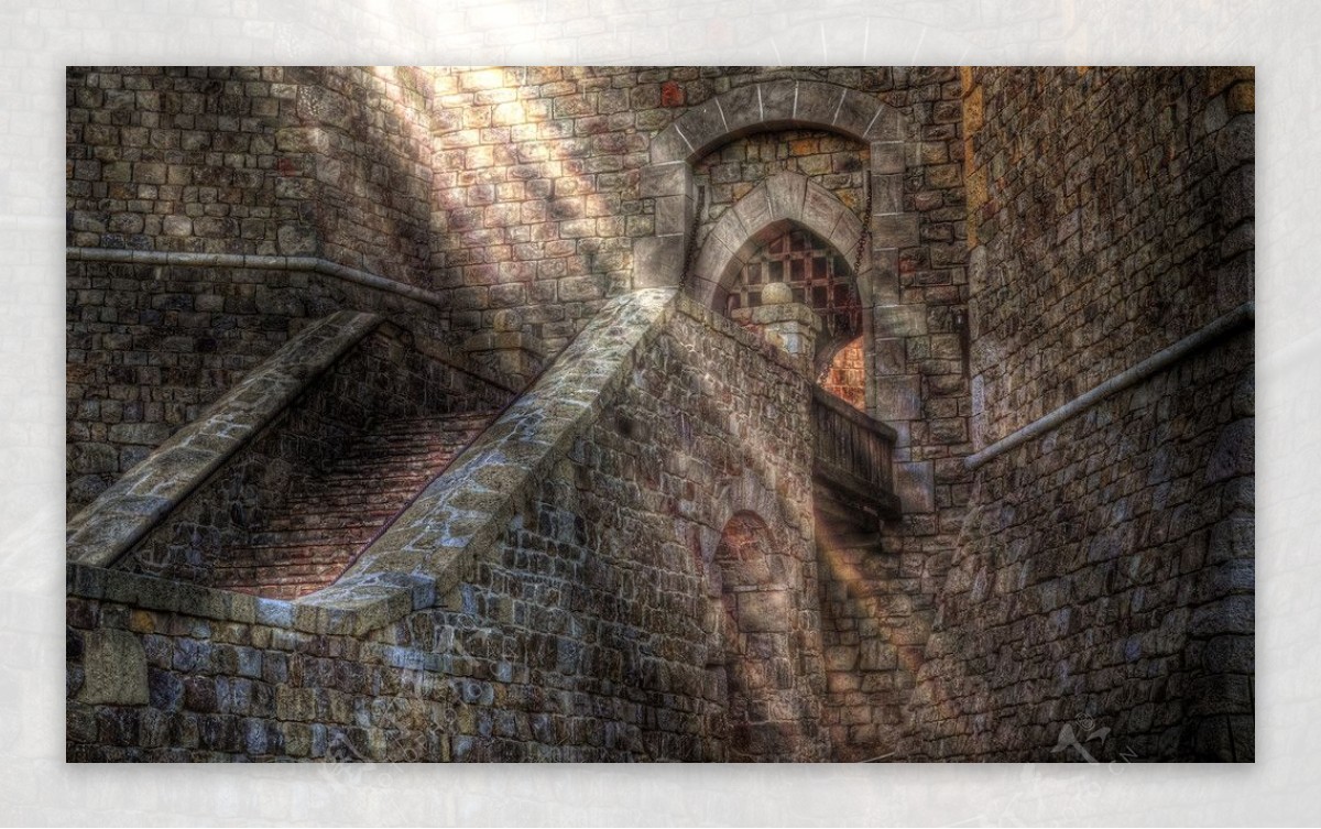 城堡里的一束阳光图片