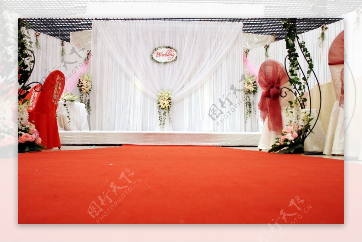 婚礼纱幔背景图片