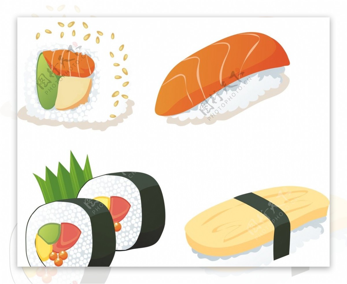 矢量寿司图片