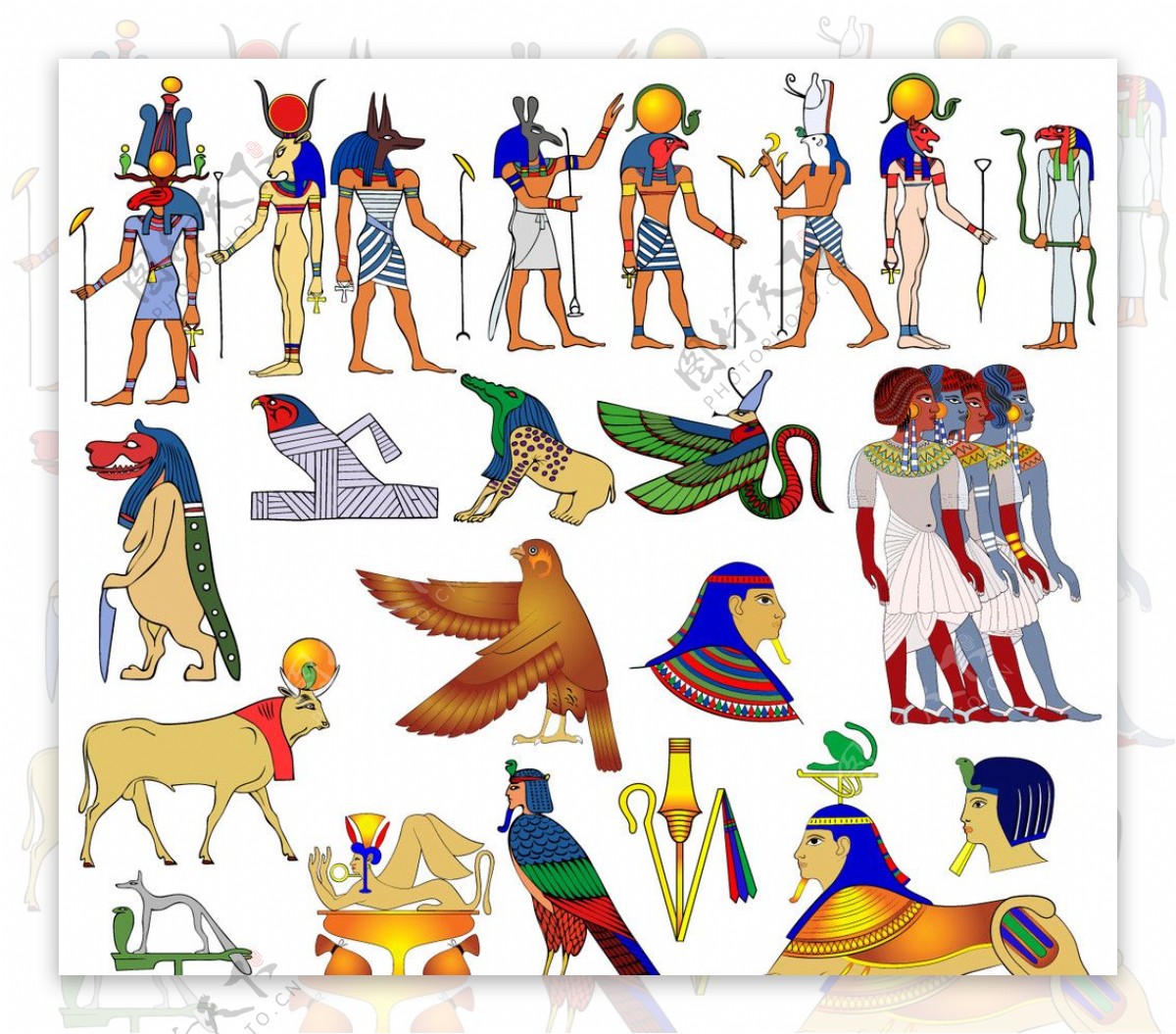 古埃及诸神人物图片