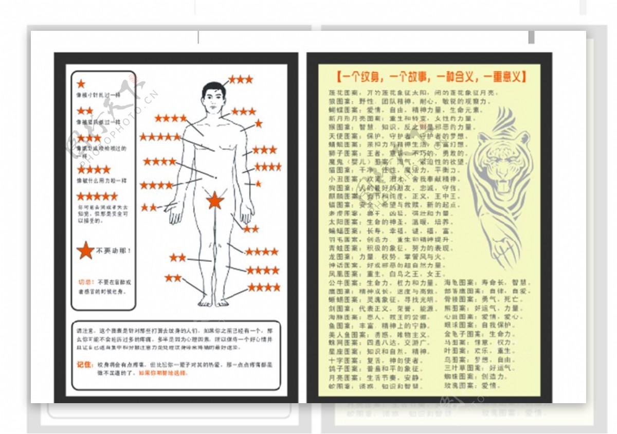 纹身图人体图图片