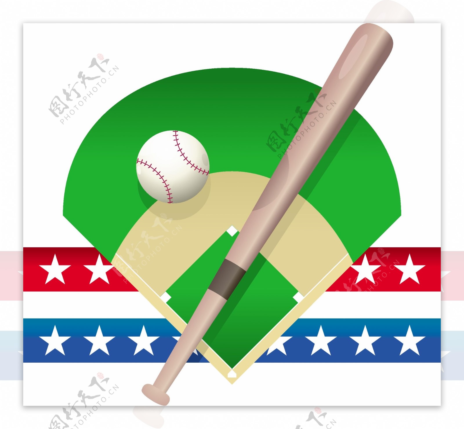 棒球运动美国运动卡通垒球图片