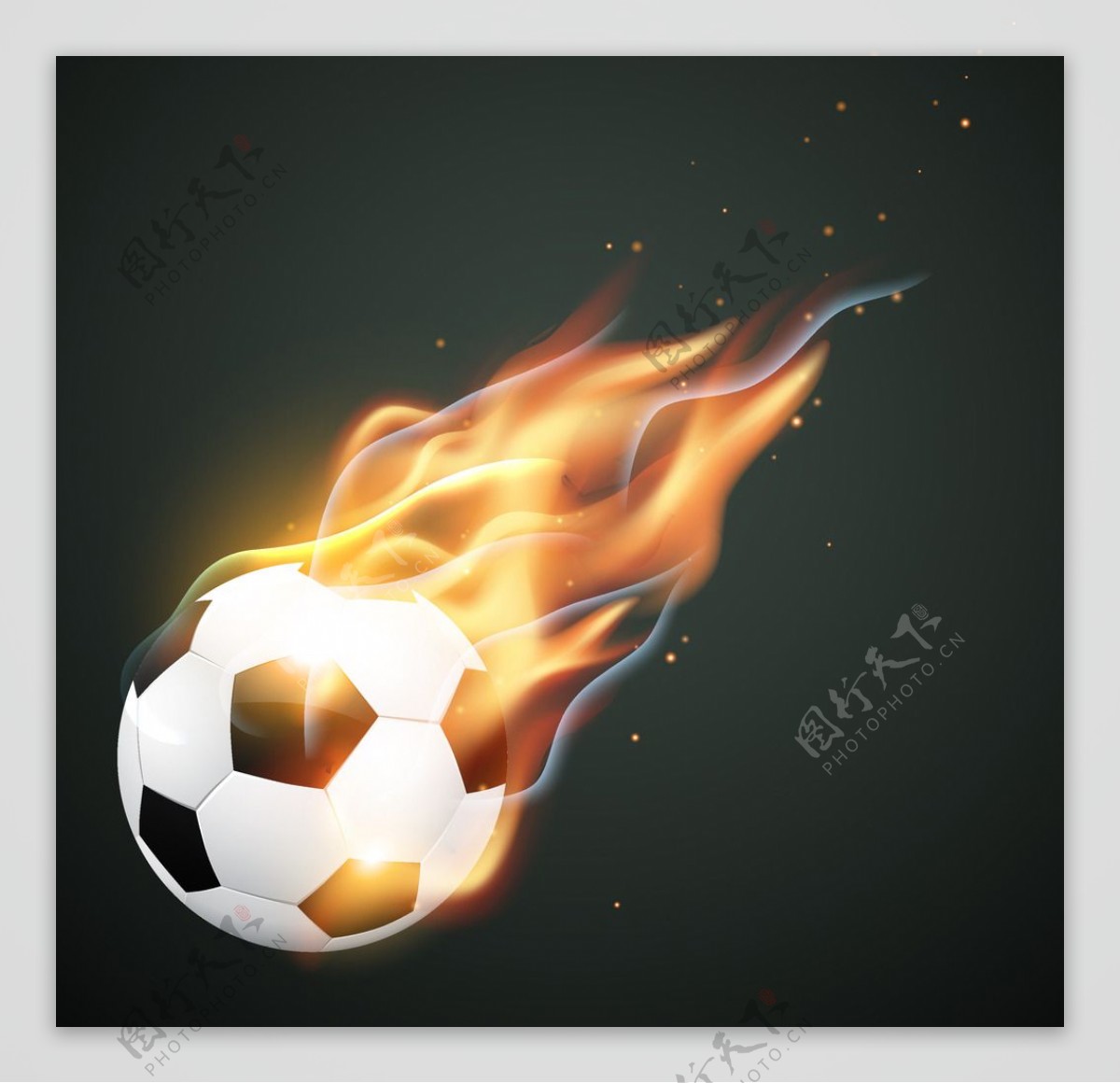动感火焰足球图片