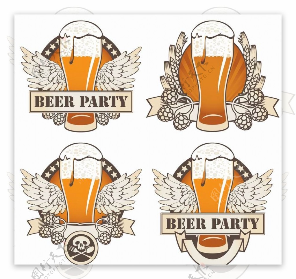 啤酒徽章标签图片