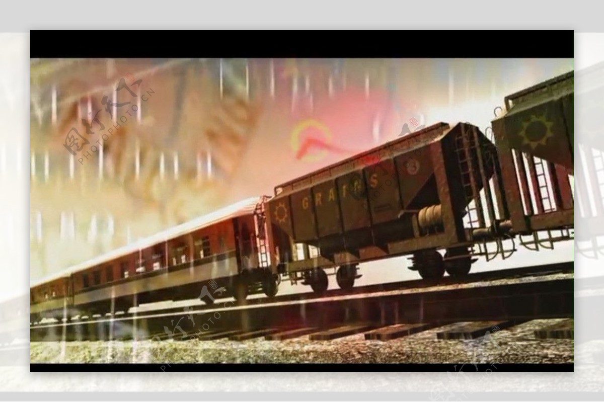 火车行驶光效视频素材