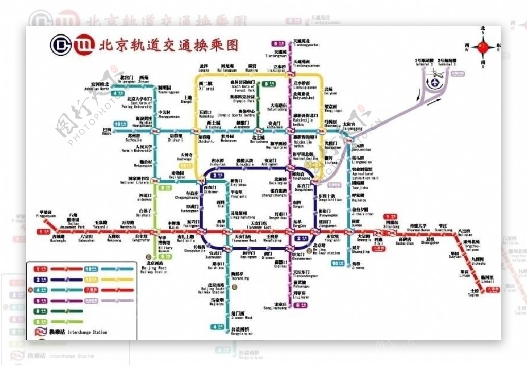 北京地铁线路图2010图片