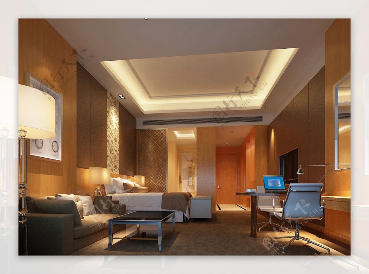 酒店全功能套房3D图片