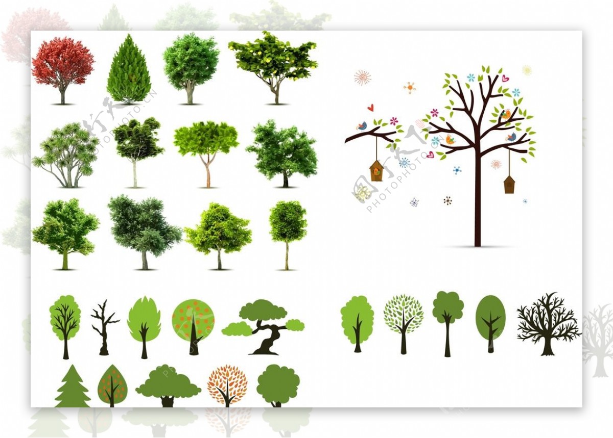 各种树木创意树木图片