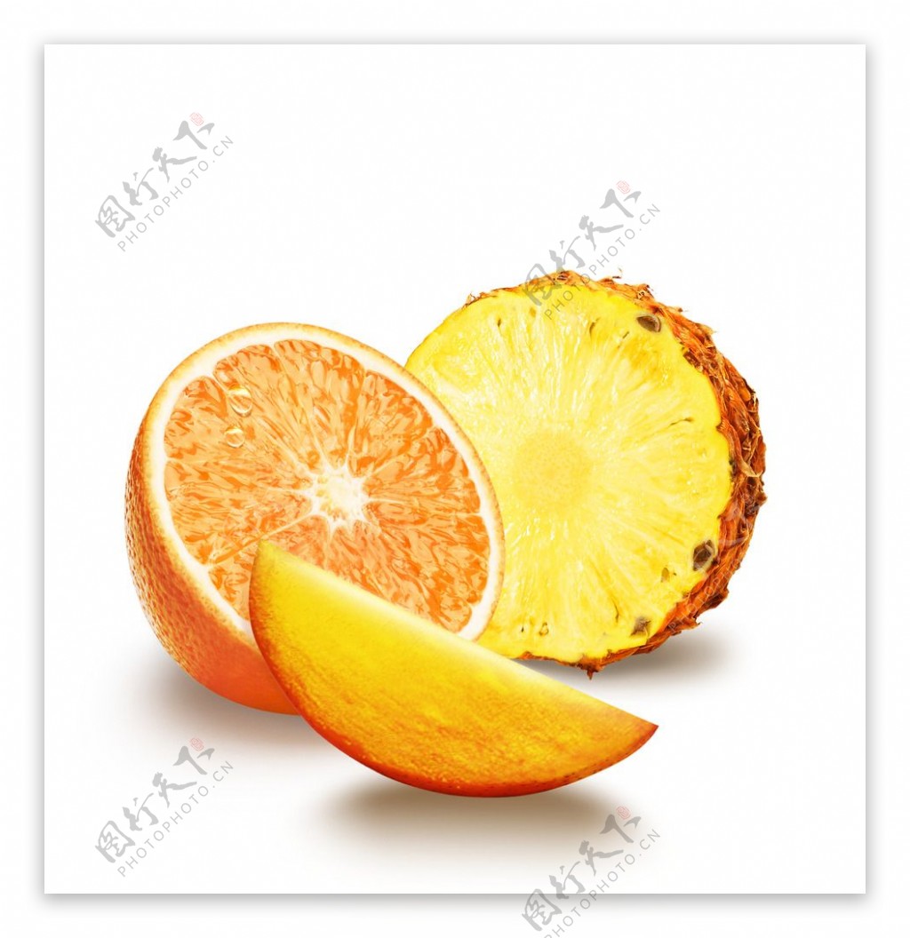 水果分层橙子菠萝高清图片