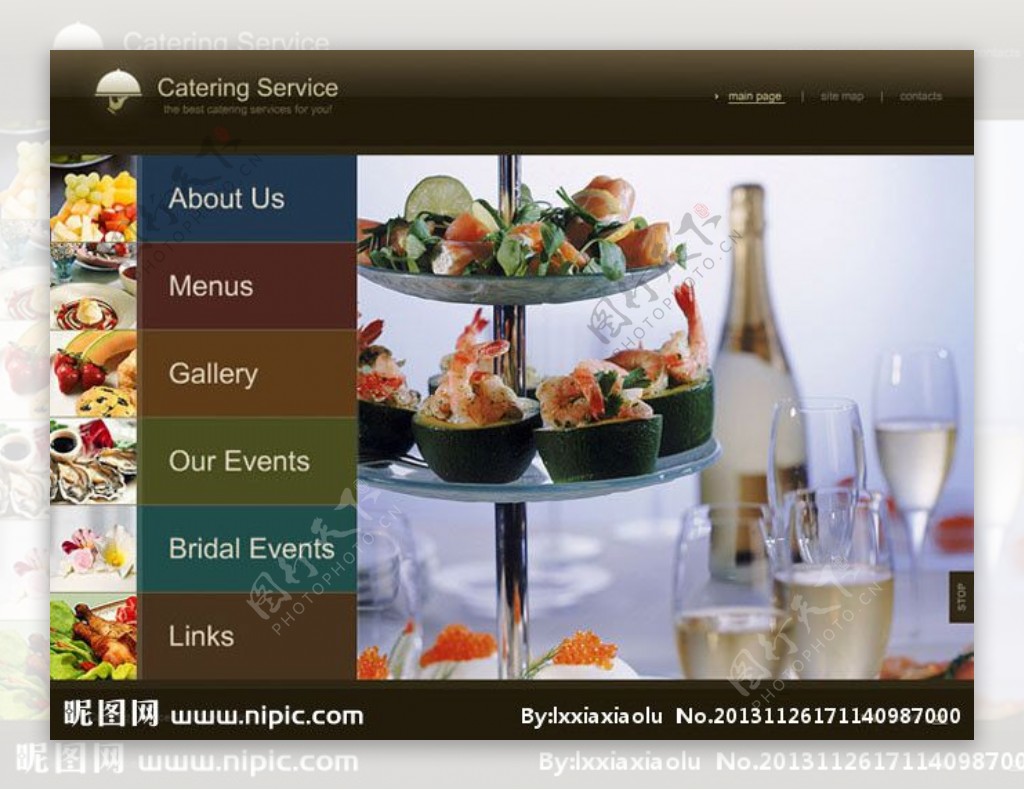 西餐美食网站动画模板