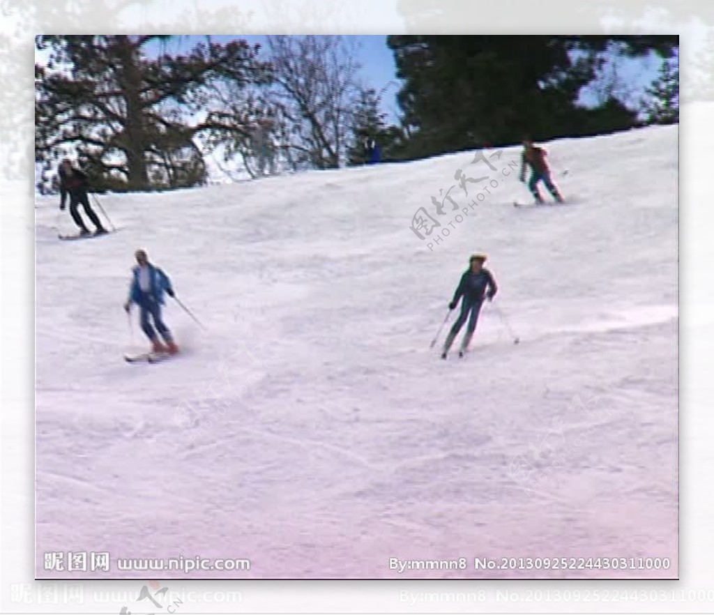冬季高山滑雪视频素材