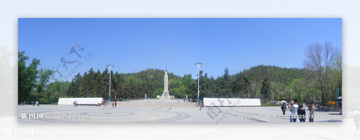 牡丹江北山纪念碑摄影图片