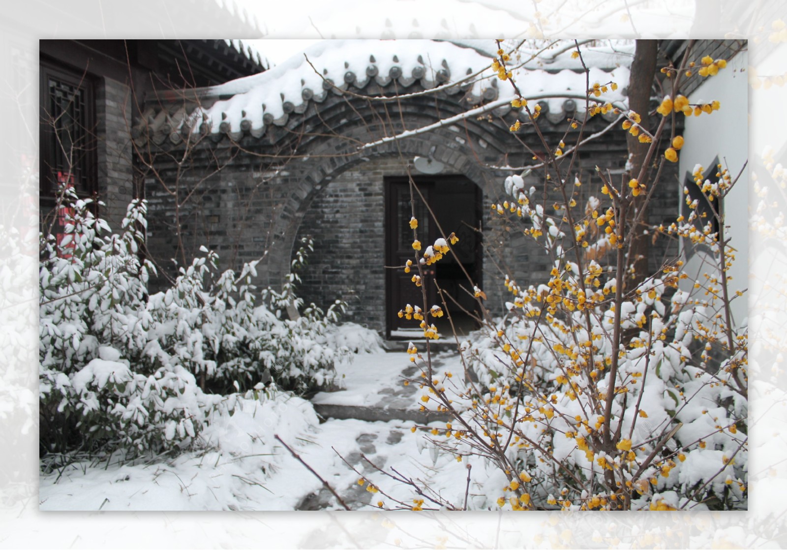 龙园古镇雪景图片