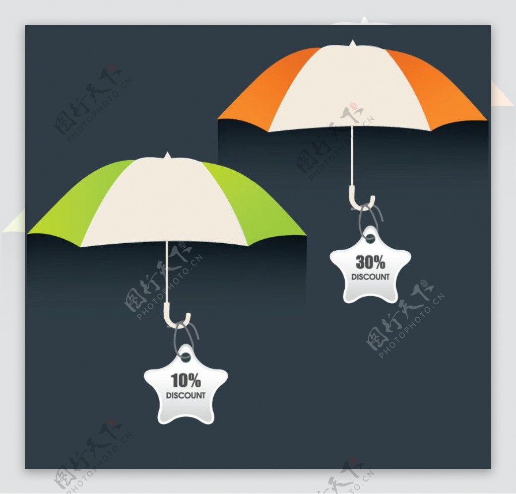 雨伞矢量素材图片