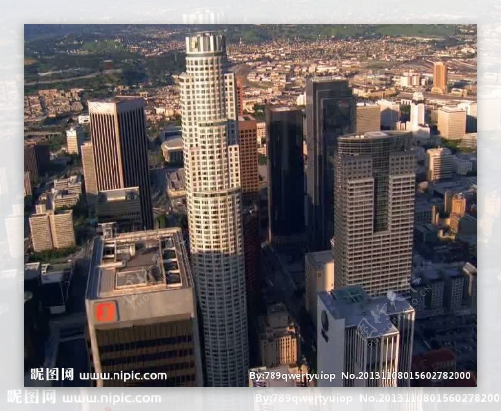 航拍城市建筑视频