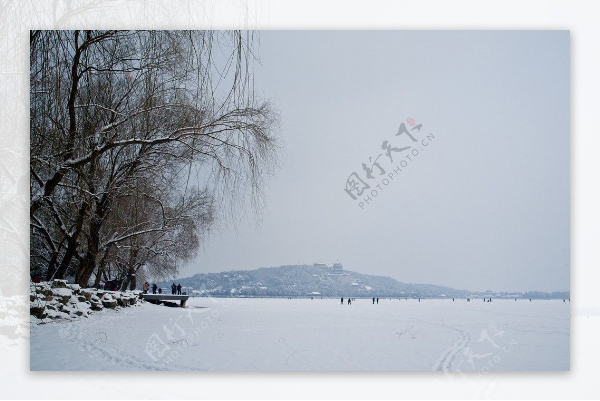 颐和园雪景图片