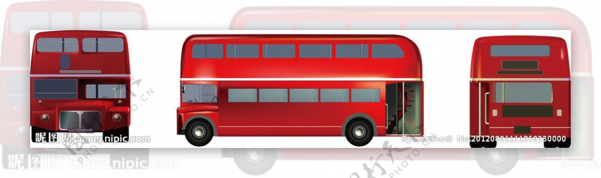 英伦双层红色巴士图片