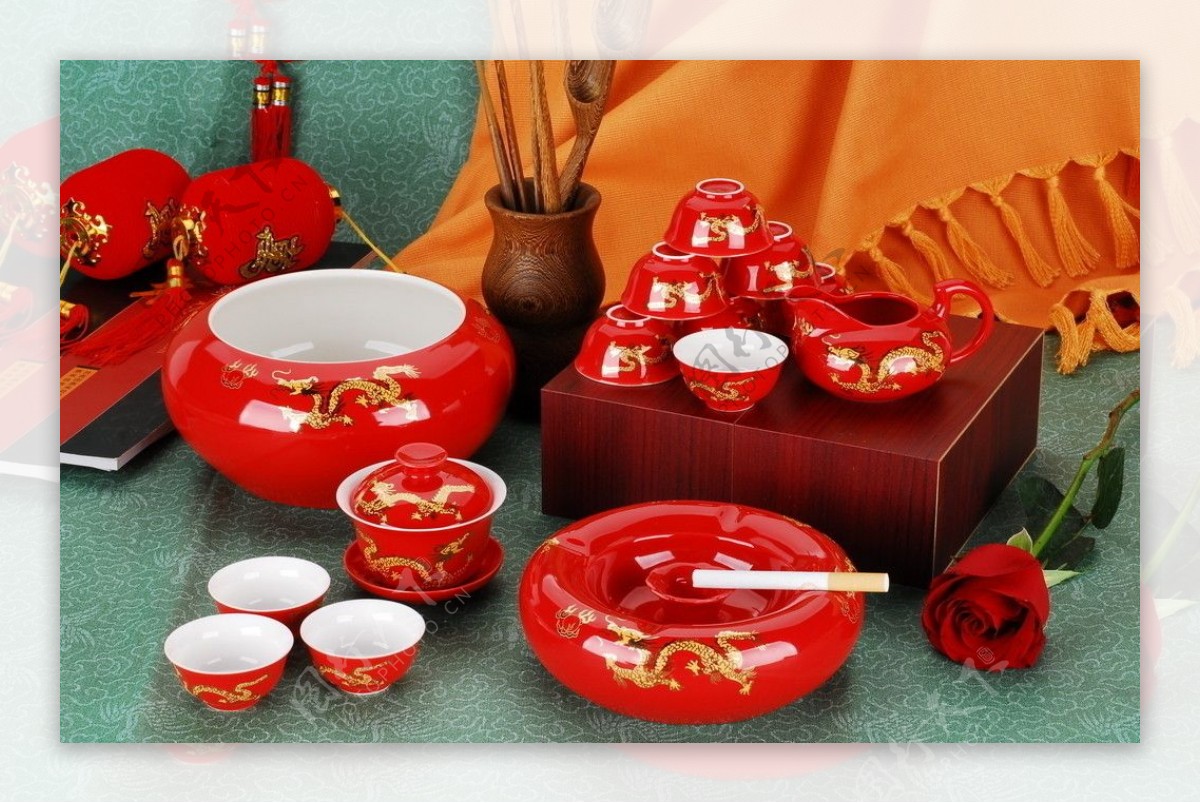 中国红茶具图片