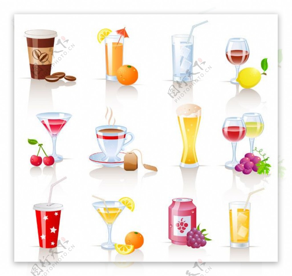 饮料饮品矢量素材图片