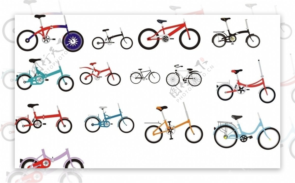 自行车很多种图片