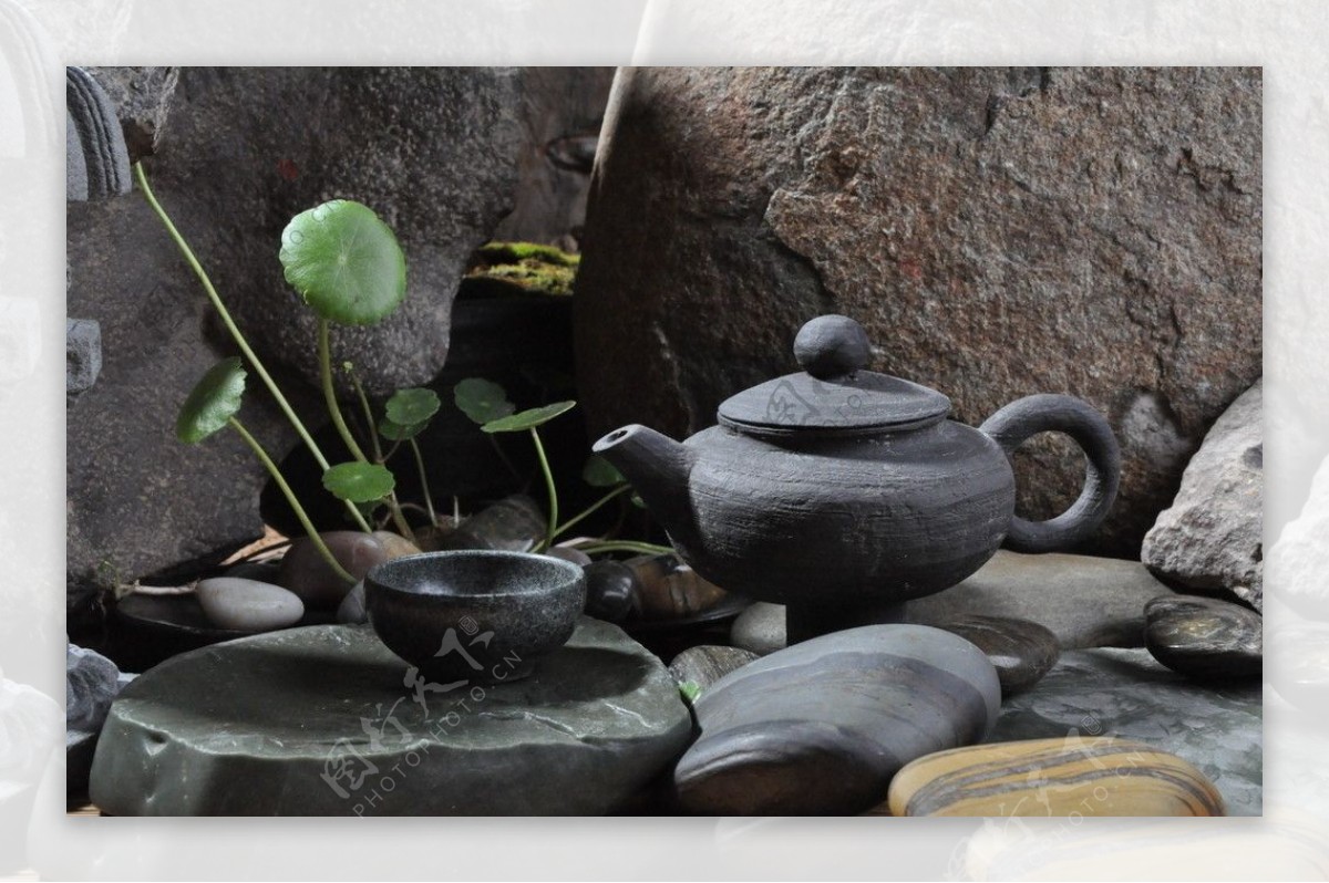 石雕茶艺文化摄影茶具图片