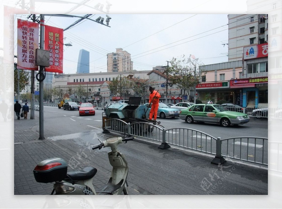 上海长宁路街景图片