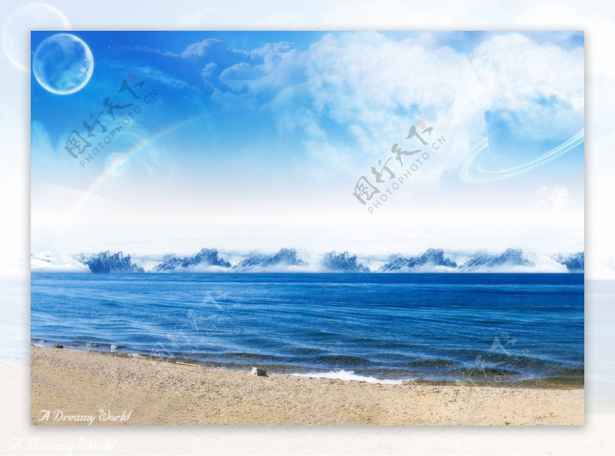 唯美自然风景 蓝天碧海 海洋 沙滩 唯美风景… - 堆糖，美图壁纸兴趣社区