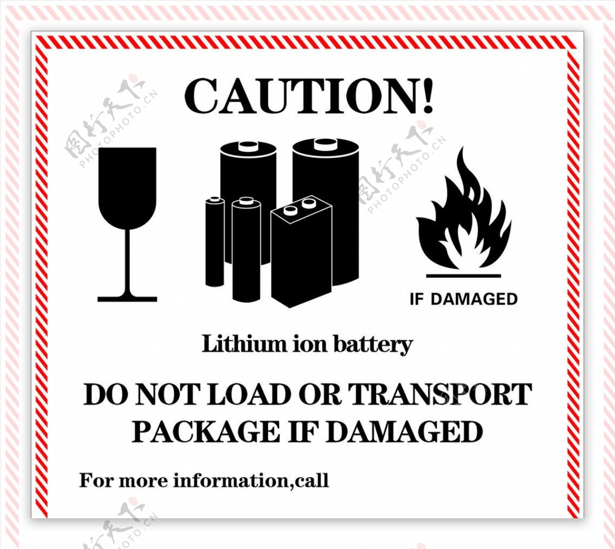 锂电池操作标签图片
