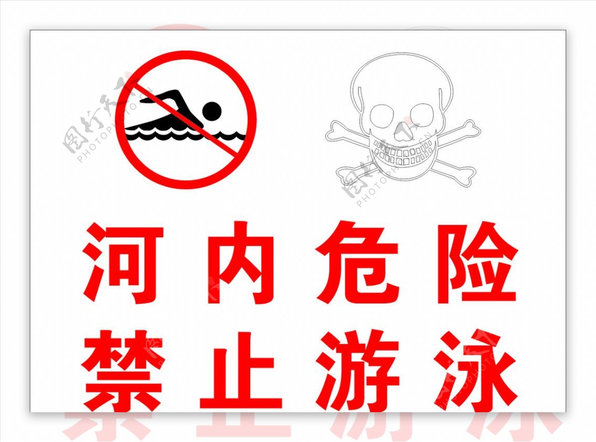 河内危险禁止游泳图片