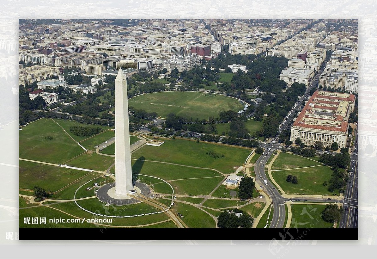 鸟瞰华盛顿纪念碑图片