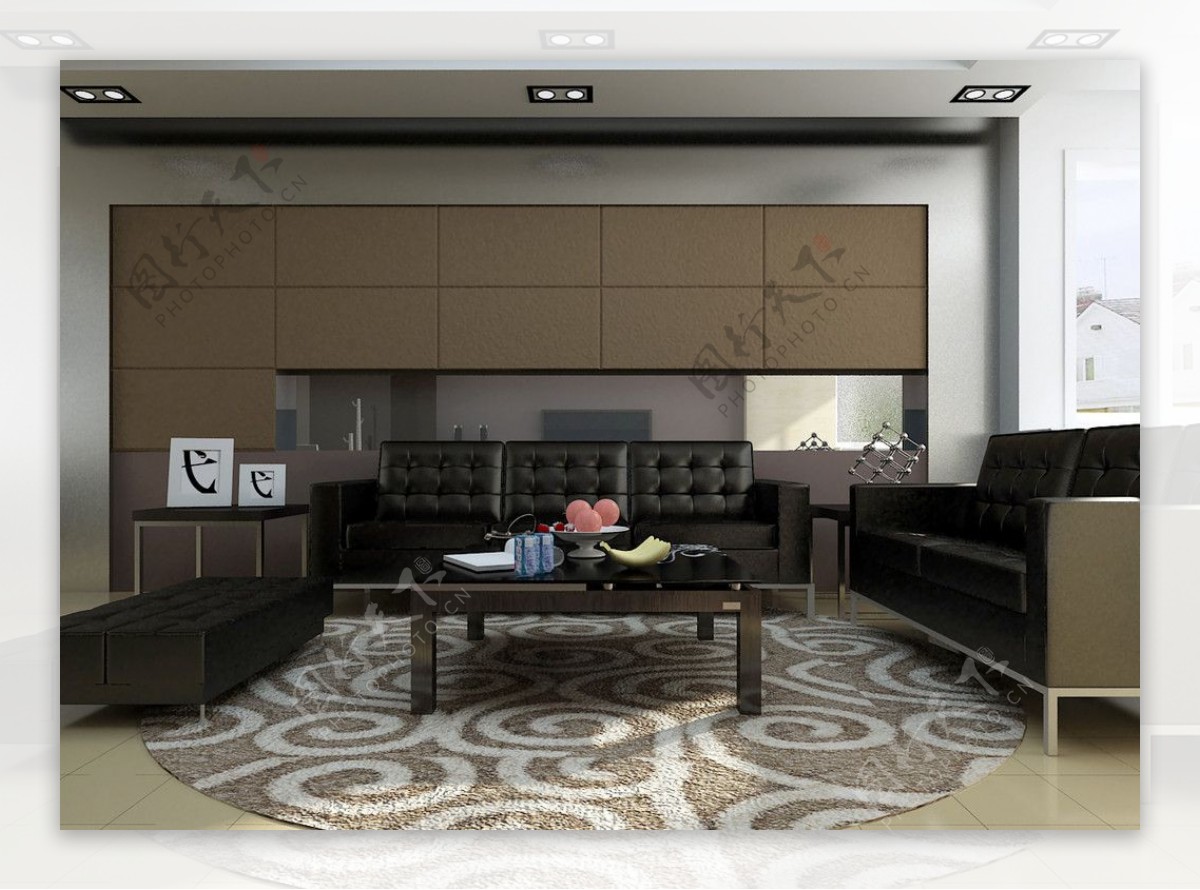 三维设计沙发背景图片