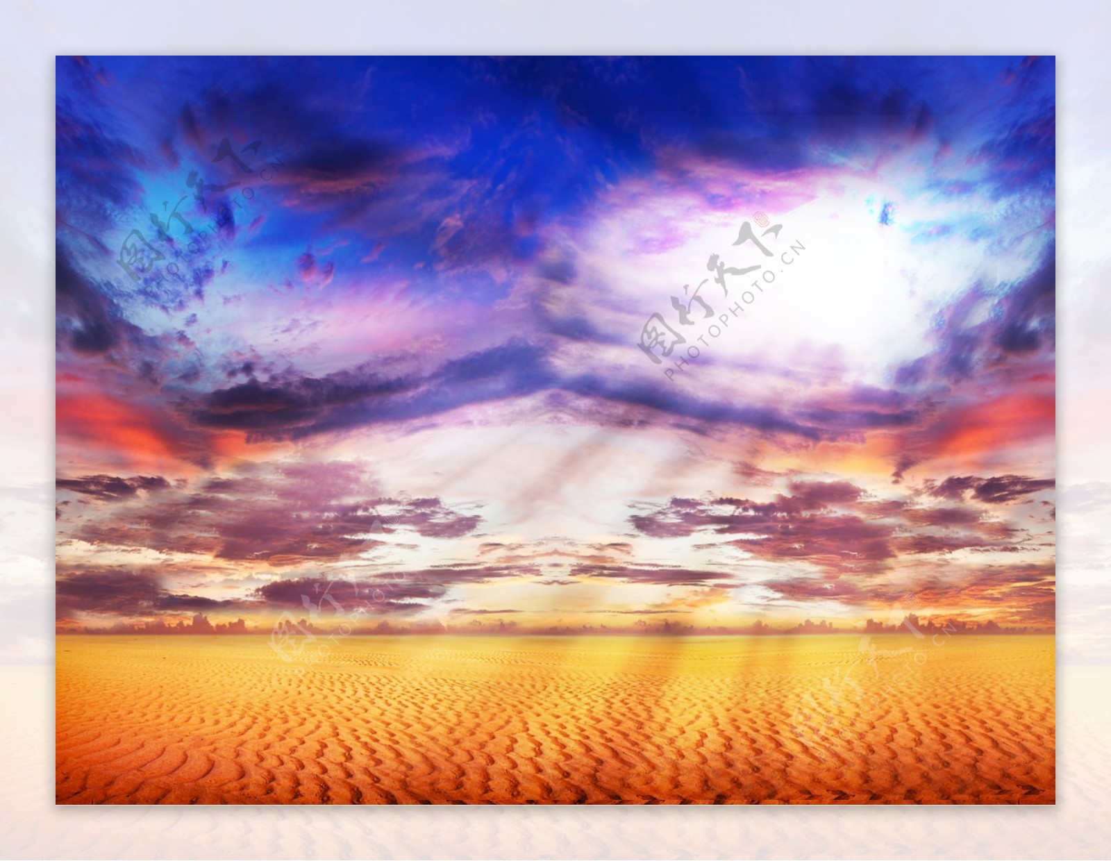 沙漠日光图片