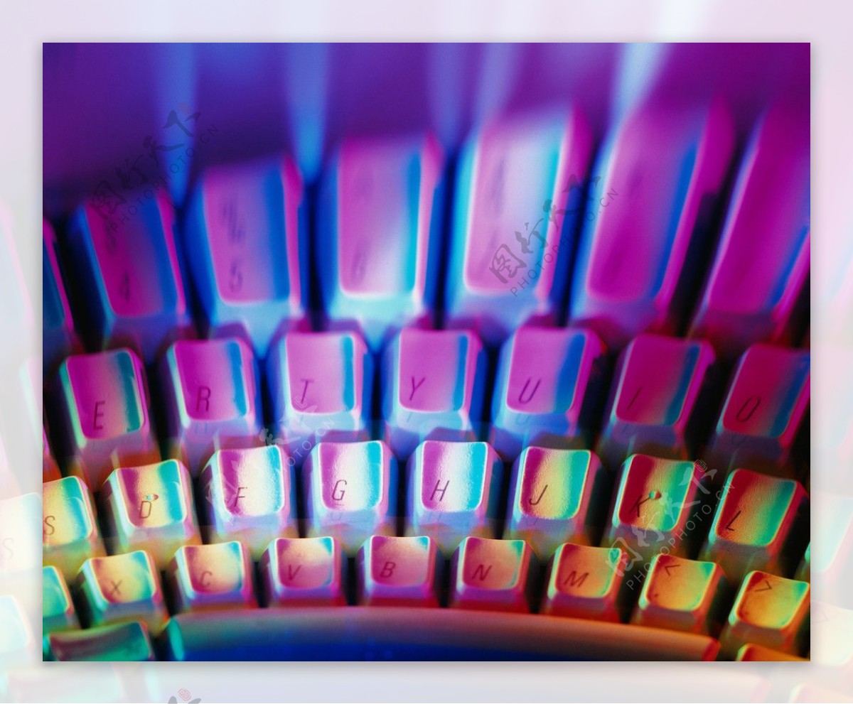 彩色电脑键盘图片