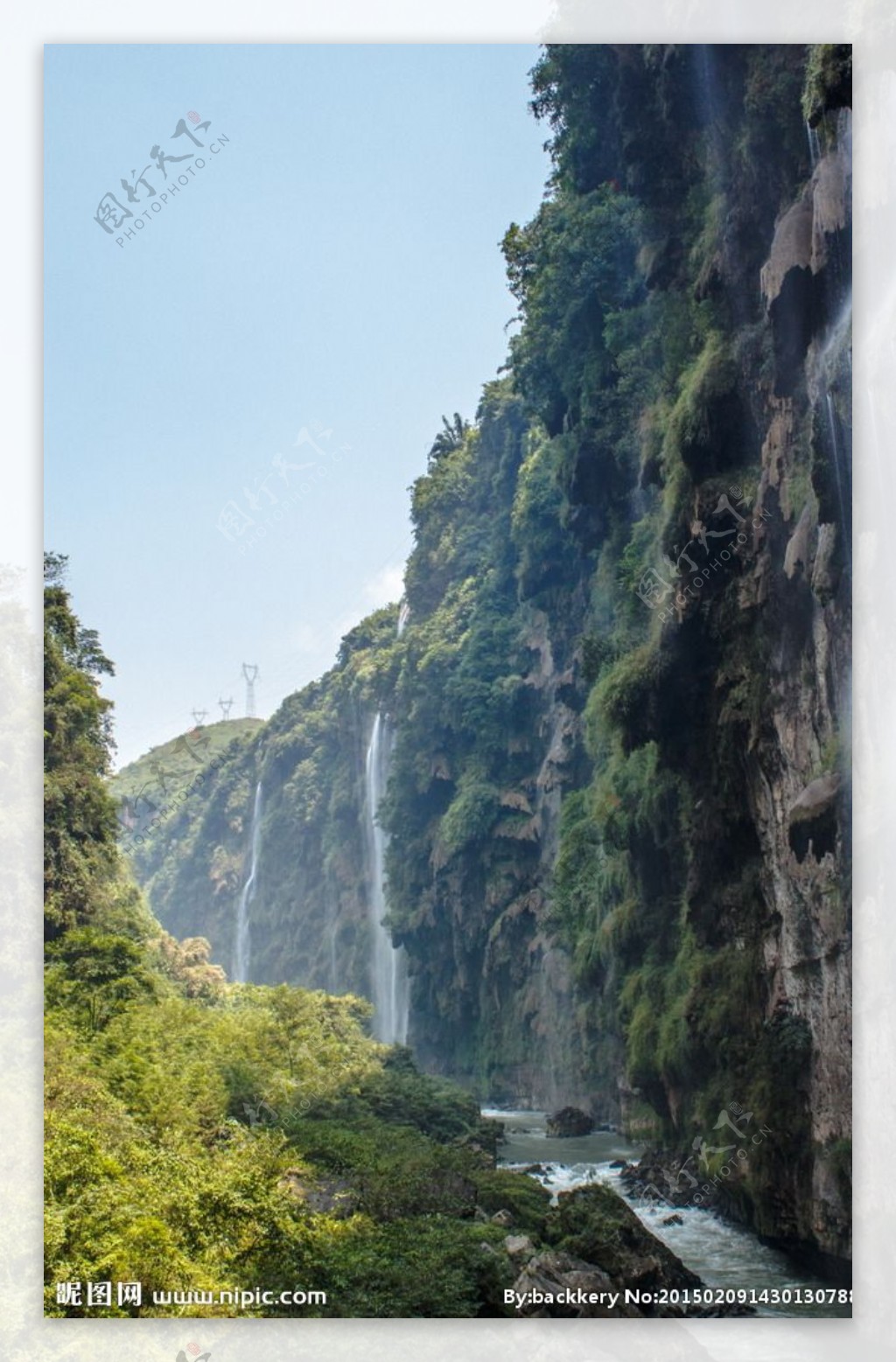 马岭河峡谷风光图片