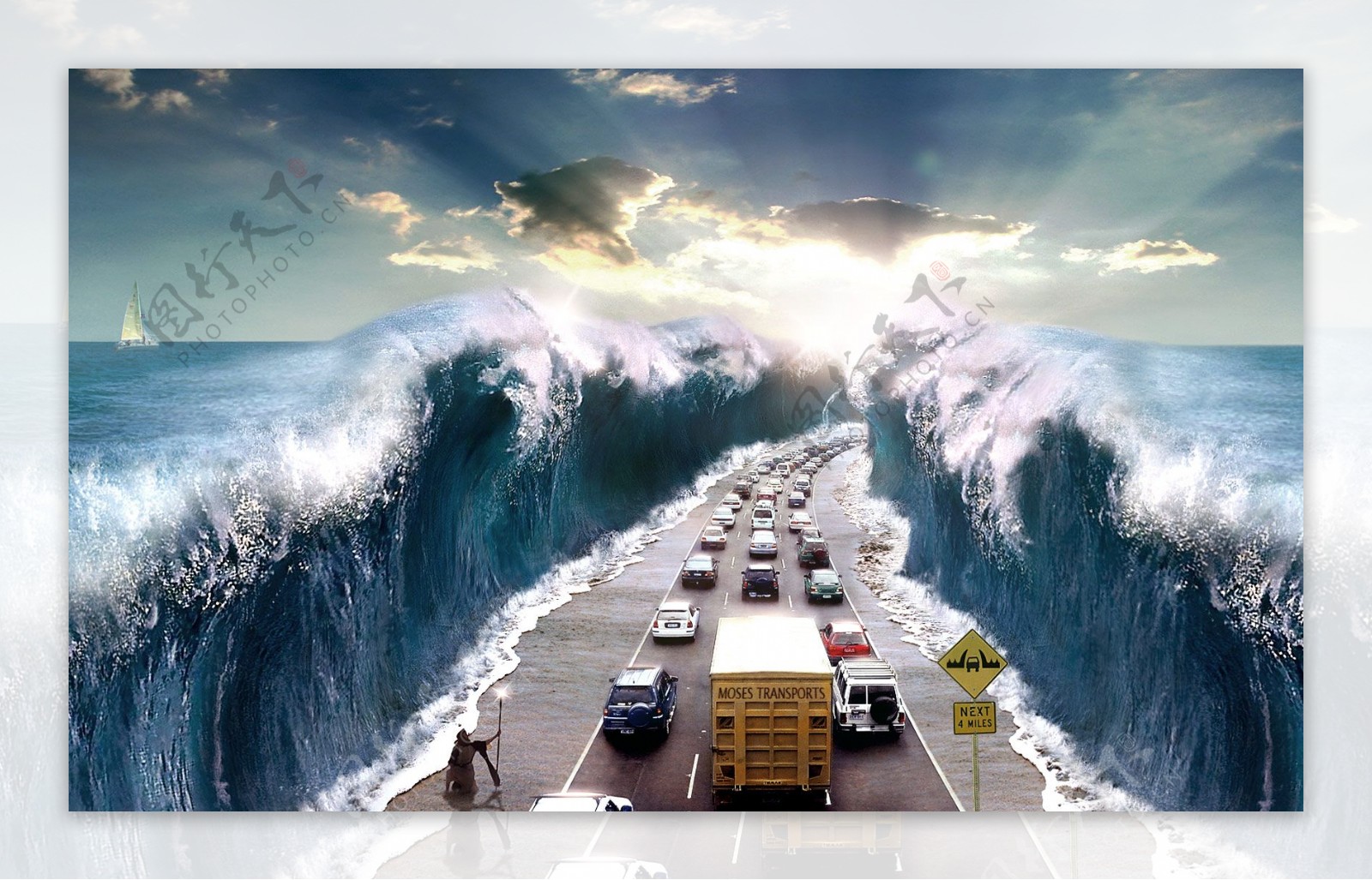 海啸壁纸图片