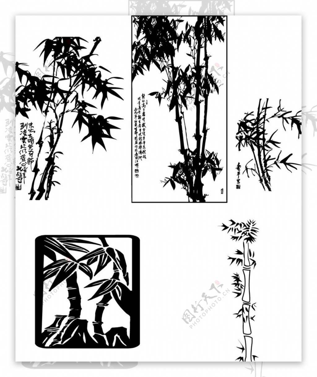 竹子树竹矢量图素材源图片