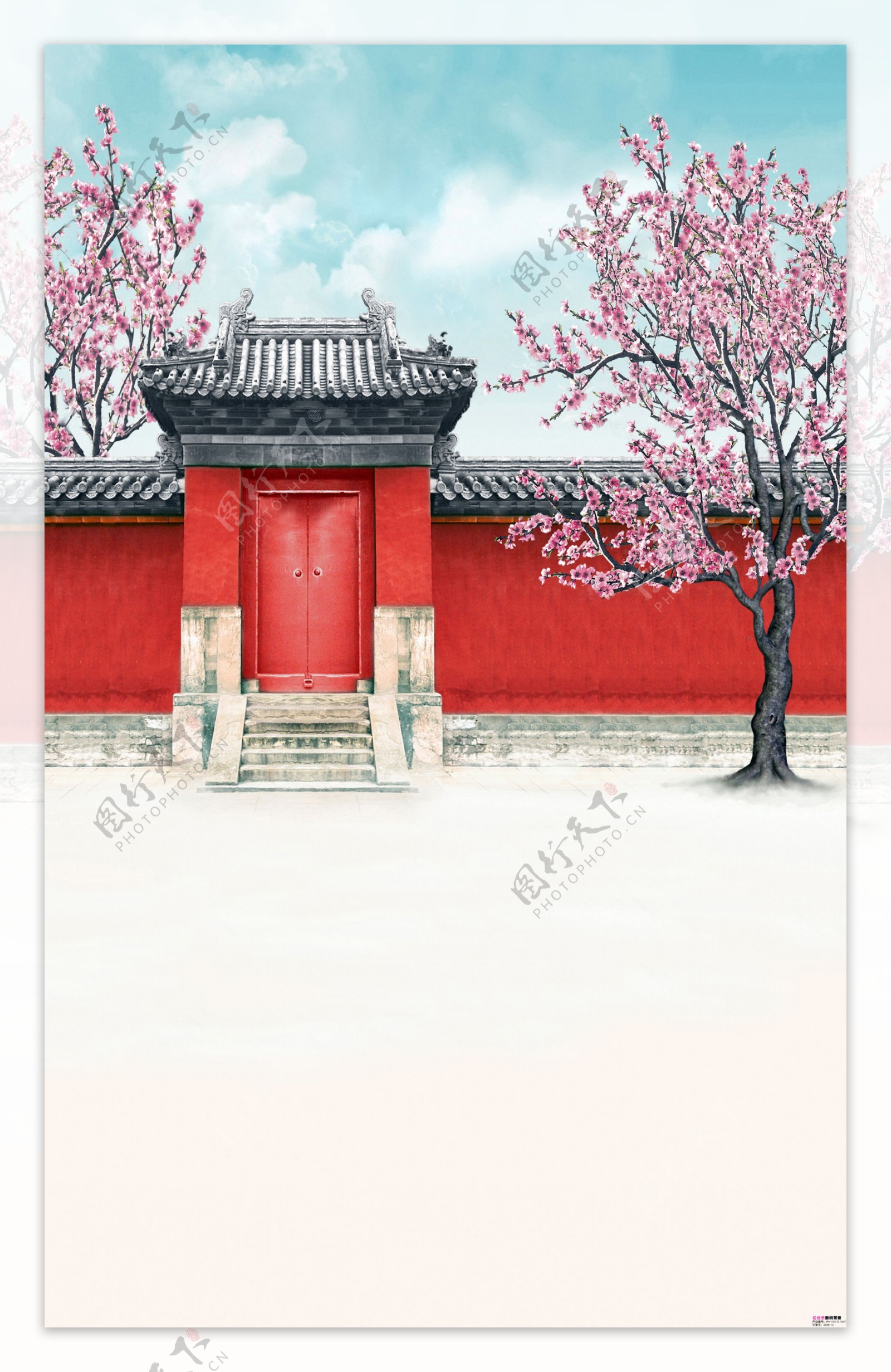 中国风庭院围墙图片