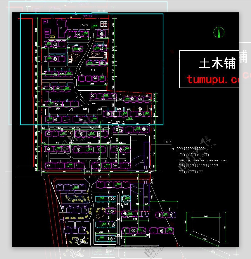 小区规划小区定位施工图图片