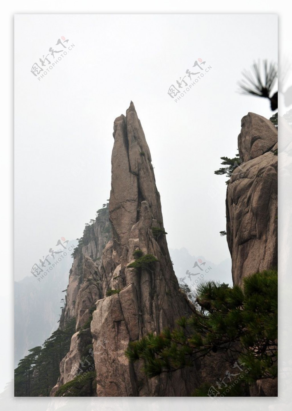 黄山合掌峰图片