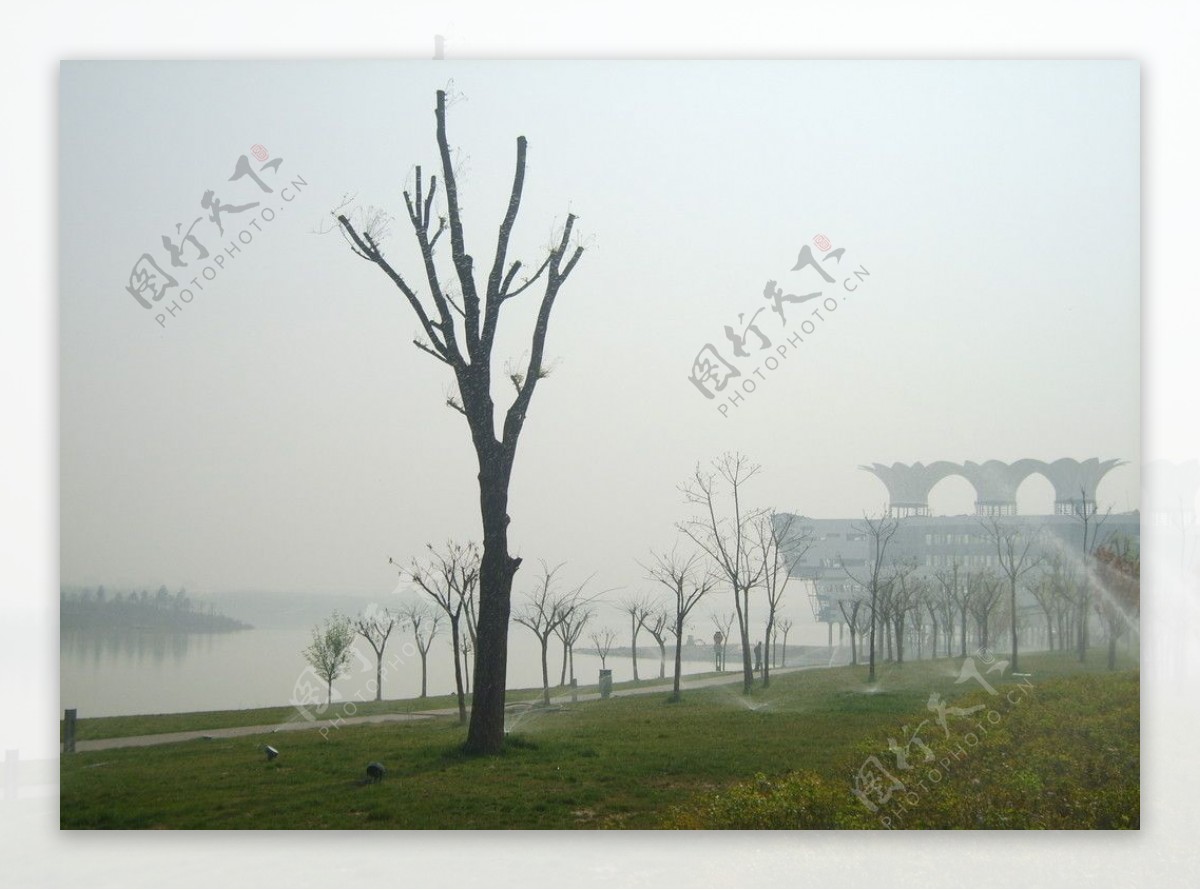 西安灞河水码头图片